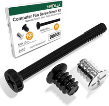 200PCS PC Fan Screw Kit, 6-32 X 30Mm & M5 X 10Mm Fan Screws picture