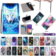 Wolf Cat Flower Wallet Cover Case For Honor 90 Magic 5 6 Pro X8 X7 X6 X5 X8A X9A picture