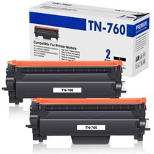 2x TN760 Toner Cartridge for Brother MFC-L2710DW L2390DW MFC-L2717DW DCP-L2550DW picture