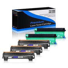 3PK TN1000 Toner + 2PK DR1000 Drum For Brother HL 1110 1110E 1112E 1112R 1210 picture
