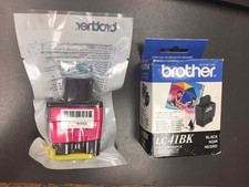 Lot 2  Genuine Brother LC41 Black and Magenta InkJet Printer Ink Cartridges picture