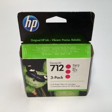 HP 712 Magenta Ink Cartridge 3-Pack 3ED78A Exp 11/2027 Genuine HP Ink picture