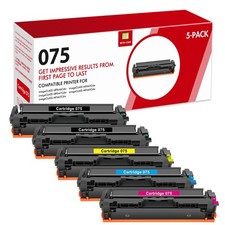 5 Pack 075 Toner Cartridge Set for Canon ImageCLASS LBP646Cdw MF665CDW MF662CDW picture