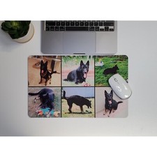 Large Custom Photo Collage Mouse Pad 16 x 10 | Desk Mat | Add up to 9 Photos picture