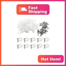 Bivethoi R-Type Cable Clamp Wire Clip, 3/8 Inch White 120 Pcs picture
