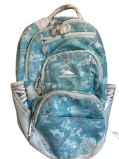 High Sierra 45L Backpack Laptop Tablet Pocket Light Blue Moon Phase Clean Inside picture