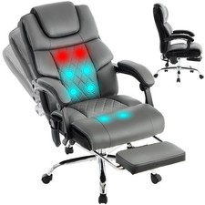 Massage Office Chair Heated Vibration Reclining Adjustable Black 5261Green Comfy picture