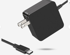 PD 45W USB-C Adapter Charger w/ Power Cord for Select ASUS Chromebook Models picture