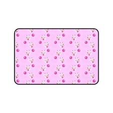 Kawaii Pink Lucky Cat Pattern Desk Mat | Cute Pastel Mousepad picture