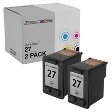 2PK Reman #27 for HP 27 C8727AN BLACK Ink Cartridge OfficeJet 5610xi 4315x 4315v picture