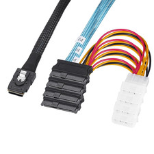 Internal Mini SAS SFF-8087 to 29Pin SFF-8482 Connectors with SATA Power, 1M picture