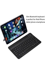 ULTRA SLIM BLUETOOTH BLACK 10” WIRELESS RECHARCHABLE KEYBOARD FOR TABLET picture