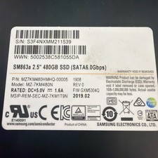SAMSUNG SM863a MZ7KH480HMHQ-00005 480GB 2.5 SATA SSD  90% health picture