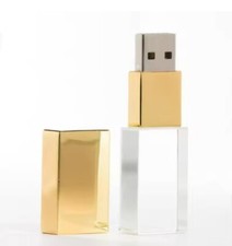 Crystal metal USB2.0 Flash Drives 128GB Pen Drive 64GB Custom Logo Memory Stick picture