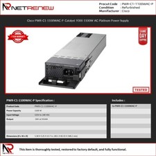 Cisco PWR-C1-1100WAC-P Catalyst 9300 1100W AC Platinum Power Supply picture