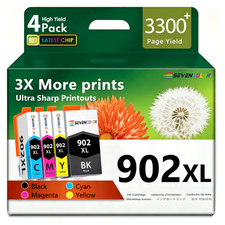 902XL Ink Cartridge (BK/C/M/Y High-Yield 4 Combo Pack) picture