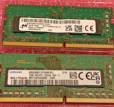 Lot Of 2 - 16GB 3200MHZ DDR4 SODIMM - Mixed; Micron(1), Samsung(1) picture