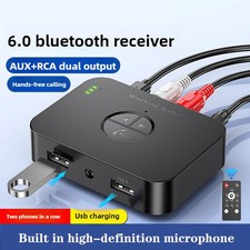 Bluetooth 6.0 Wireless Audio Receiver 3.5mm AUX RCA USB Adapter Hands Free Mic picture