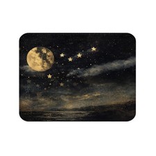 Gothic Celestial Moon Mouse Pad, Dark Academia Moody Gold Star and Moon Witch... picture