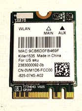 🔥🔥 DELL KILLER N1535 OEM (WIFI)  VM1D6 CN-0VM1D6 + Wireless Antenna picture