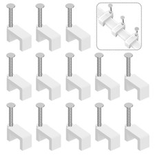 Cable Clips Nail in Cable Clips 100 Pcs 8mm Flat Ethernet Cable Wall Clips Ca... picture