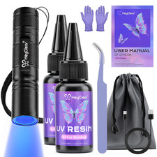 60G UV Resin Kit with Light -Fast Curing, Bonding in Seconds UV Glue Adhesive wi picture
