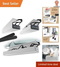 Scanfield Under Desk Cable Management Tray, No-Screw, 17-Inch, 2-Pack White picture