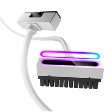 ARGB Lighting 24PIN PC PSU Extension Cable - White, 11.81in picture