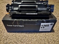 138X Black Toner Cartridge 2-Pack with Chip Compatible with HP 138X W1380X 13... picture