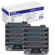 High Yield 10PK for HP 05A CE505A Black Toner Cartridge LaserJet P2035 P2055dn picture