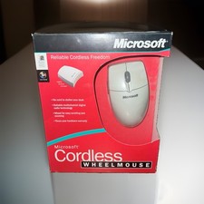 New  Vintage Microsoft Cordless Wheel Mouse Wireless picture