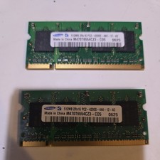 Samsung 1GB 2x512 MB DDR2 RAM PC2-4200S Laptop Memory Notebook  picture