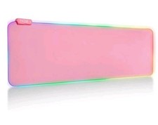 Gaming Mouse Pad LED Desk Mat 8 Light Smooth Gliding Pink RGB High Profo picture