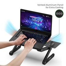 WORKEZ ADJUSTABLE LAPTOP STAND FOR DESK, PORTABLE LAPTOP STAND ADJUSTABLE - picture