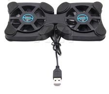 Dual USB Cooling Fan Pad Foldable Slim Fans Cooler Stand For Laptop PC Notebook picture