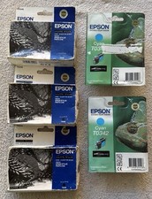 Rare Lot 5x Genuine Epson Ink T0348 T0342 Stylus Photo 2100 NOS Expired Ink picture
