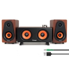 【2026 Update】 USB 2.1 Computer Speakers with Subwoofer, 3.5Mm/Usb Input Pc Speak picture