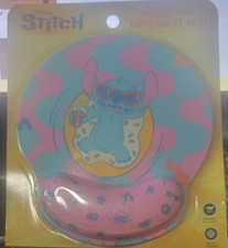 Disney Stitch Mouse Pad With Wrist Rest Brand New Pink Blue Summertime Fun picture