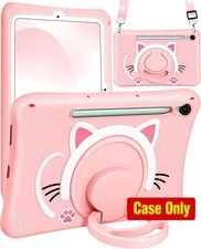 Cute Cat 3D Cartoon Case for Galaxy Tab S10 FE/S9 FE 10.9 Inch with Rotating Sta picture