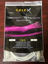 GoldX Cat 6 Ethernet Cable 5ft White RJ45 550MHz Network Patch Cable Sealed picture