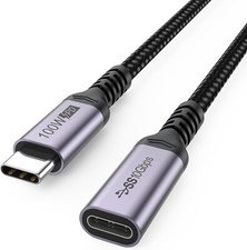 USB-C Type C Extension Cable 3/6 FT/10Gbps Male-Female 100W 5A Fast Charging PD picture