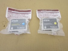 NEW Set Of 2 Sealed Genuine Epson 60 Ink  TO602  TO604 picture