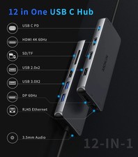 MOKiN - 12 In 1 USB C Desktop Hub with Dual Hdmi + DP Adapter - MODEL MOUC3303 picture