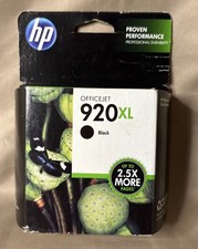 HP 920XL Office Jet Black Ink Cartridge Genuine Sealed in Box picture