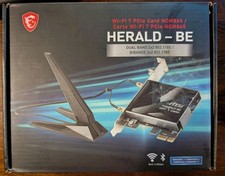 MSI HERALD-BE Wi-Fi 7 MAX PCIe Wireless Adapter Card Bluetooth 5.4 824142377352 picture