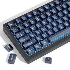 Dark Blue Clear Keyboard Keycaps Transparent Crystal Jelly Set picture