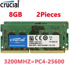 Crucial 16GB KIT 2 x 8GB DDR4 3200 MHz PC4-25600 SODIMM 1.2V Laptop Memory picture