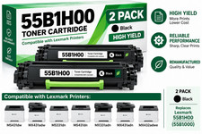 55B1H00 55B1000 Toner 2 Pack Lexmark MS431dw MX431adw High Yield Black picture
