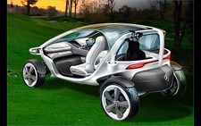 Cars 2013 mercedes benz vision golf cart design concept Desk Mat Stitched picture