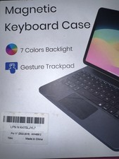 White Magnetic Keyboard Case for Ipad Air 11 & IPad Pro 11 7 Backlight Colors  picture